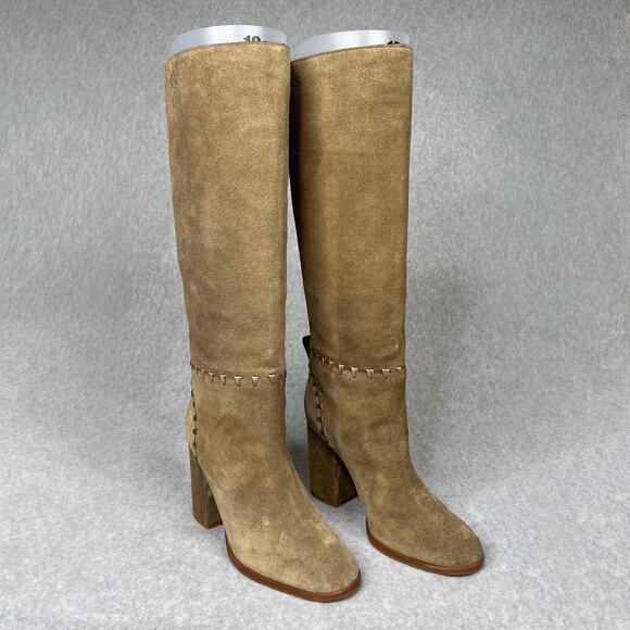 Tory Burch River Rock Contraire Suede 90mm Pull On Knee Boot Size 7.5 - Picture 1 of 14